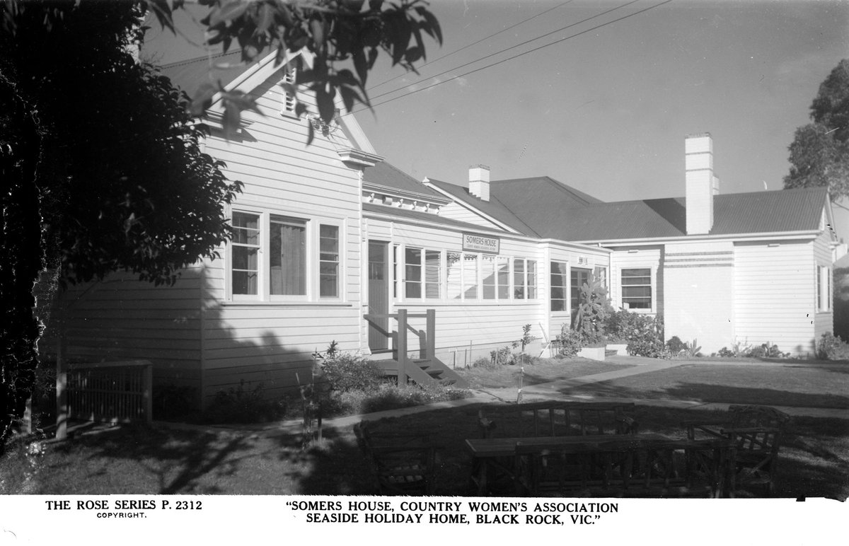 "Somers House, Country Women's Association Seaside Home, Black Rock, Vic." (1920–54)