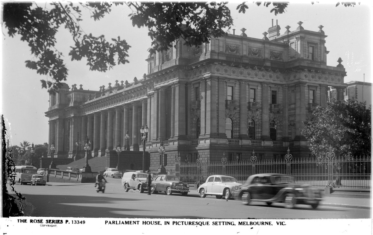 PARLIAMENT HOUSE, IN PICTURESQUE SETTING, MELBOURNE, VIC, East Melbourne (1920–54)
