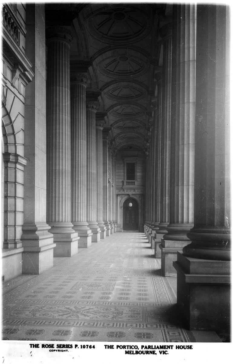 THE PORTICO, PARLIAMENT HOUSE, MELBOURNE. VIC, East Melbourne (1920–54)
