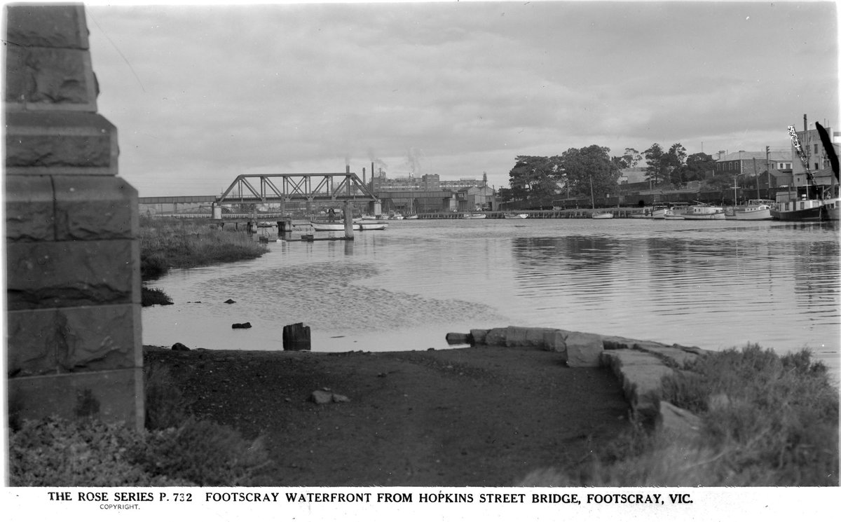 Footscray Waterfront From Hopkins Street Bridge, Footscray, Vic (1920–54)