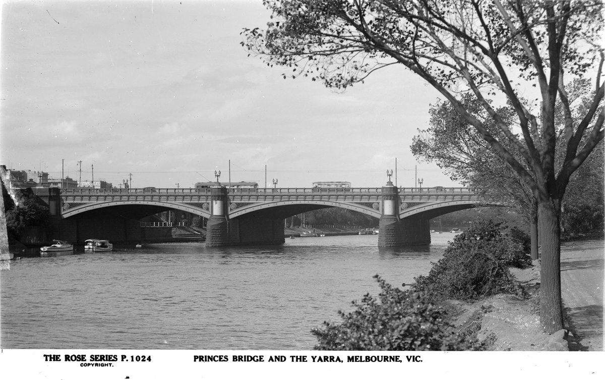 "PRINCES BRIDGE AND THE YARRA, MELBOURNE, VIC.", Melbourne City (1920–54)