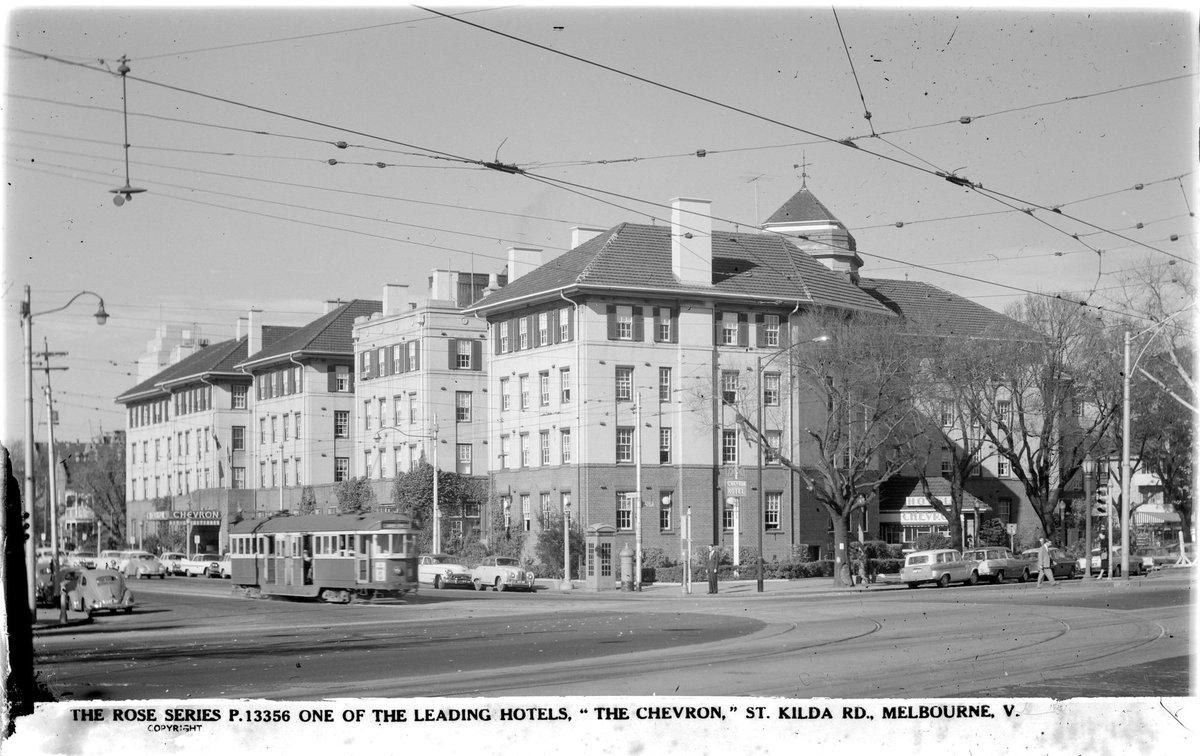 ONE OF THE LEADING HOTELS, "THE CHEVRON", ST. KILDA RD., MELBOURNE, VIC, Melbourne City (1920–54)
