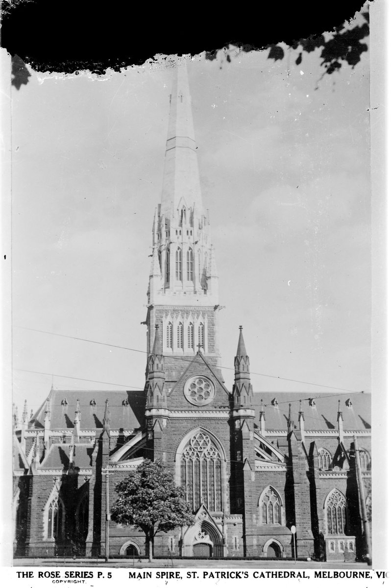 Main Spire, St. Patrick's Cathedral, Melbourne, Vic, East Melbourne (1920–54)