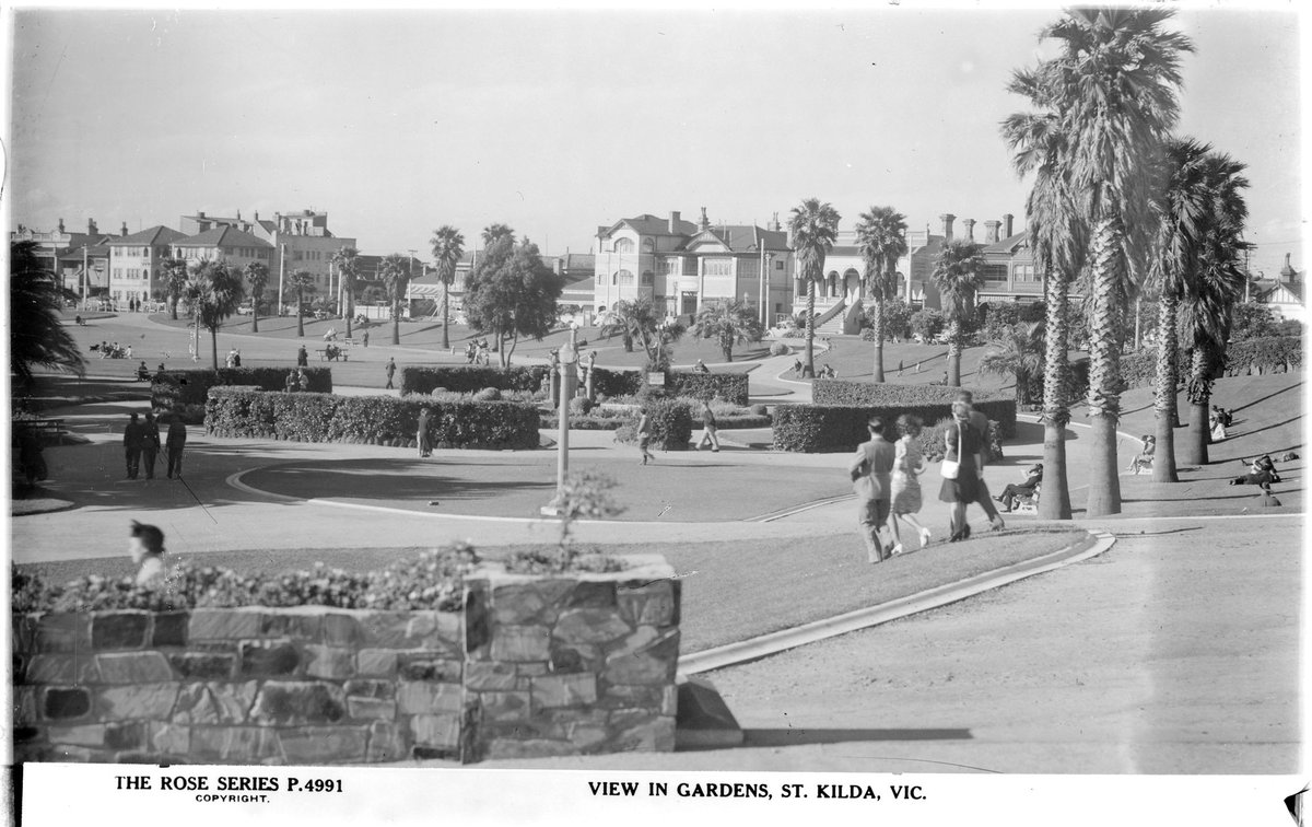 VIEW IN GARDENS, ST. KILDA. VIC, St Kilda (1920–54)