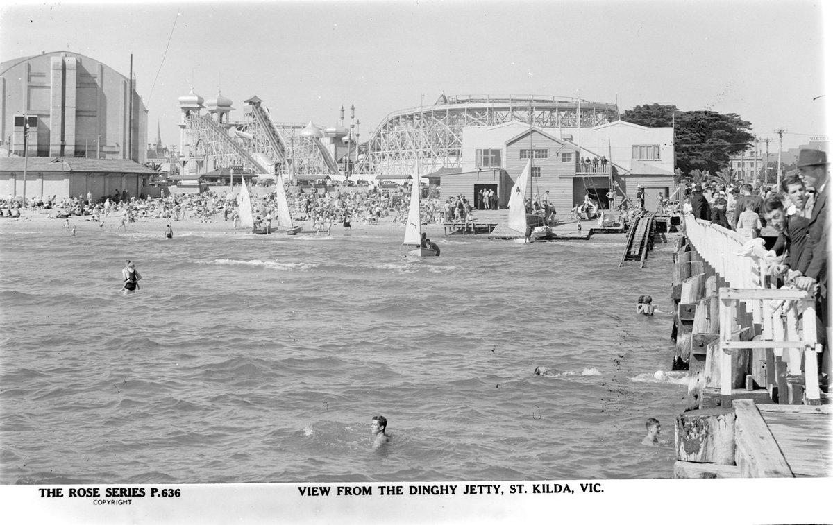 View from the dinghy jetty, St. Kilda, Vic, St Kilda (1920–54)