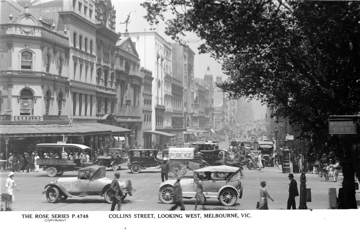 COLLINS STREET, LOOKING WEST, MELBOURNE, VIC, Melbourne City (1920–54)