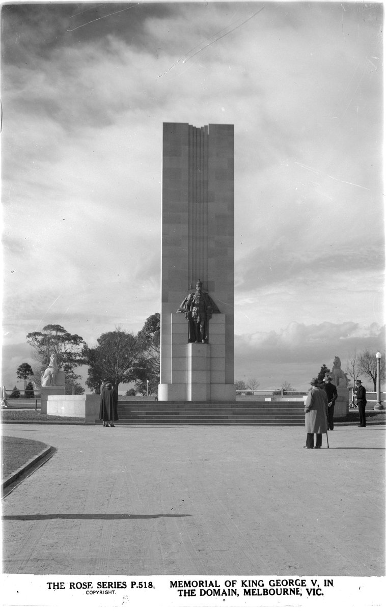 "MEMORIAL OF KING GEORGE V, IN THE DOMAIN, MELBOURNE.", Melbourne City (1920–54)