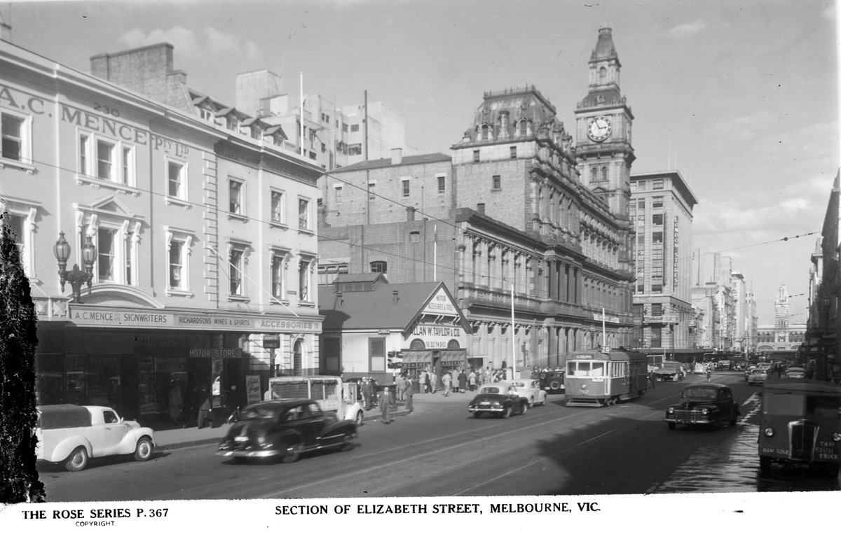 Section Of Elizabeth Street, Melbourne, Vic, Melbourne City (1920–54)