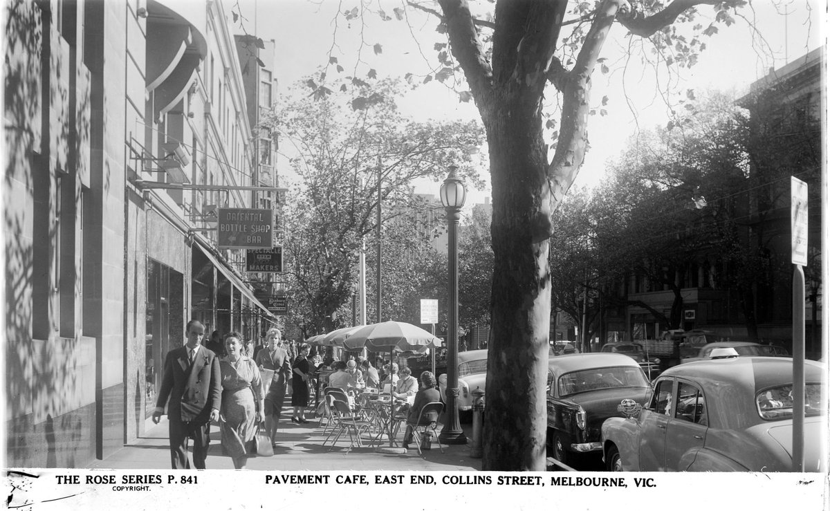 Pavement Cafe, East End Of Collins Street, Melbourne, Vic, Melbourne City (1920–54)