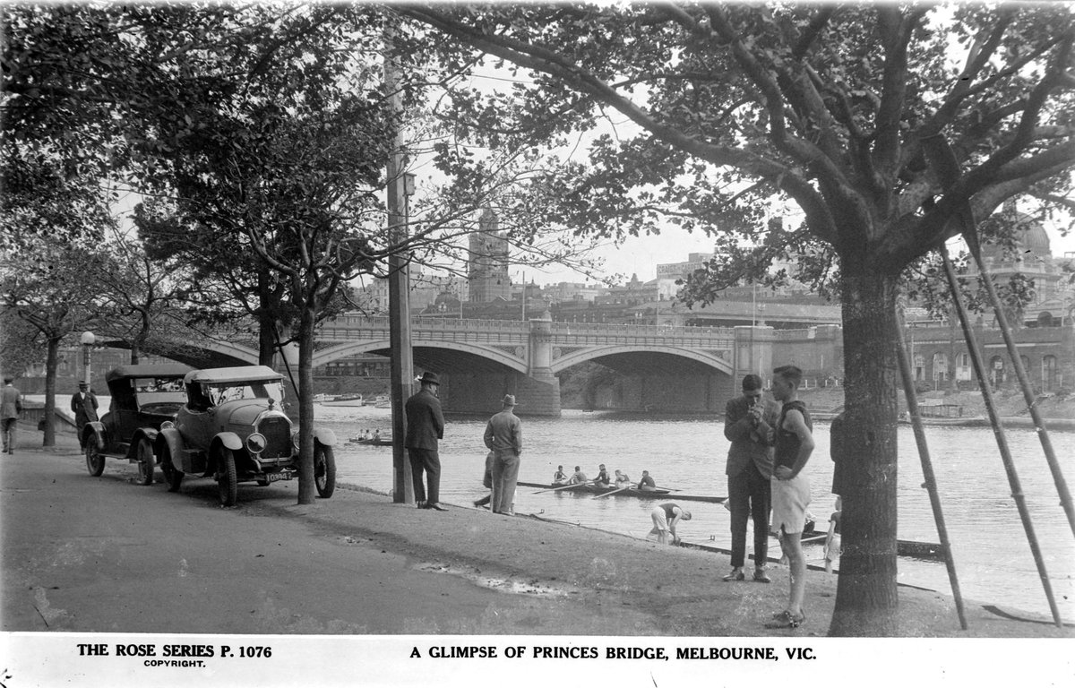 A Glimpse Of Princes Bridge, Melbourne, Vic, Melbourne City (1920–54)
