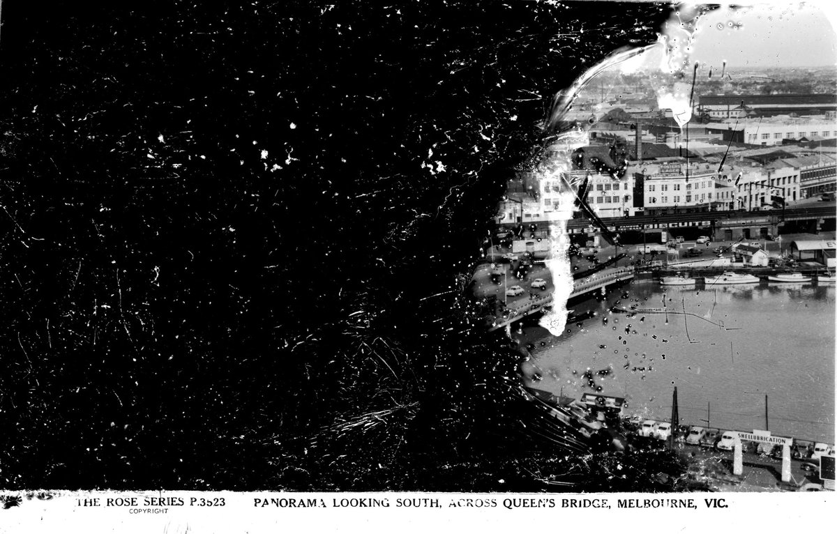 Panorama Looking South Across Queen's Bridge, Melbourne, Vic, Melbourne City (1920–54)
