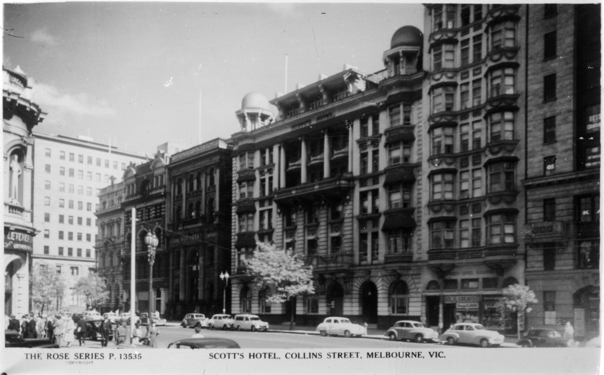 SCOTT'S HOTEL, COLLINS STREET, MELBOURNE, VIC, Melbourne City (1920–54)
