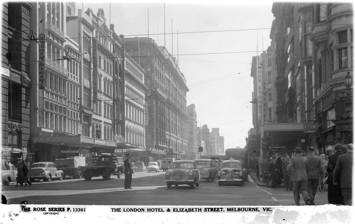 THE LONDON HOTEL & ELIZABETH STREET, MELBOURNE, VIC, Melbourne City (1920–54)