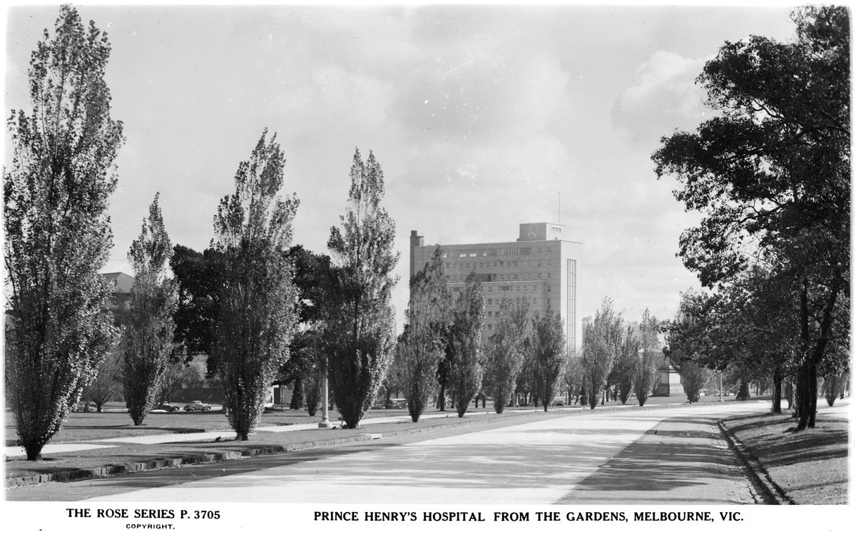 PRINCE HENRY'S HOSPITAL, FROM THE GARDENS, MELBOURNE, VIC, Melbourne City (1920–54)