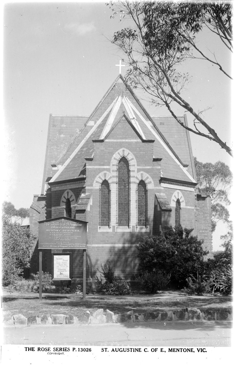 ST. AUGUSTINE C. OF E. MENTONE, VIC (1920–54)