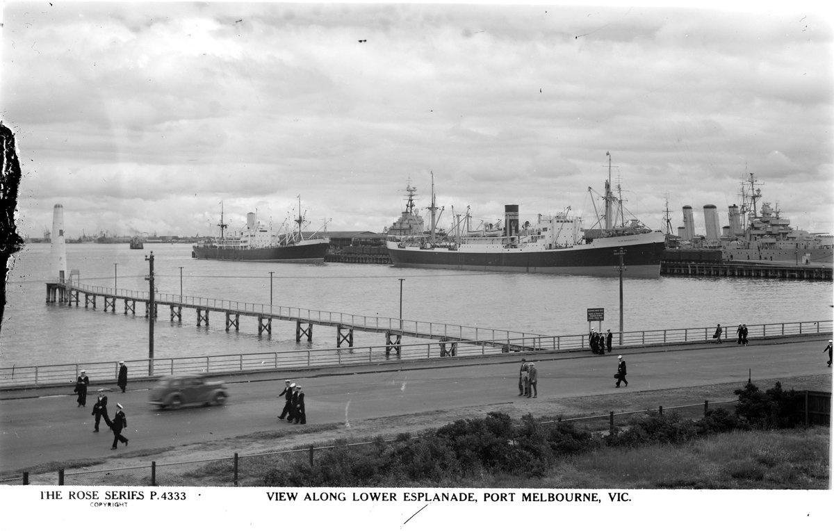 VIEW ALONG LOWER ESPLANADE, PORT MELBOURNE, VIC (1940–54)