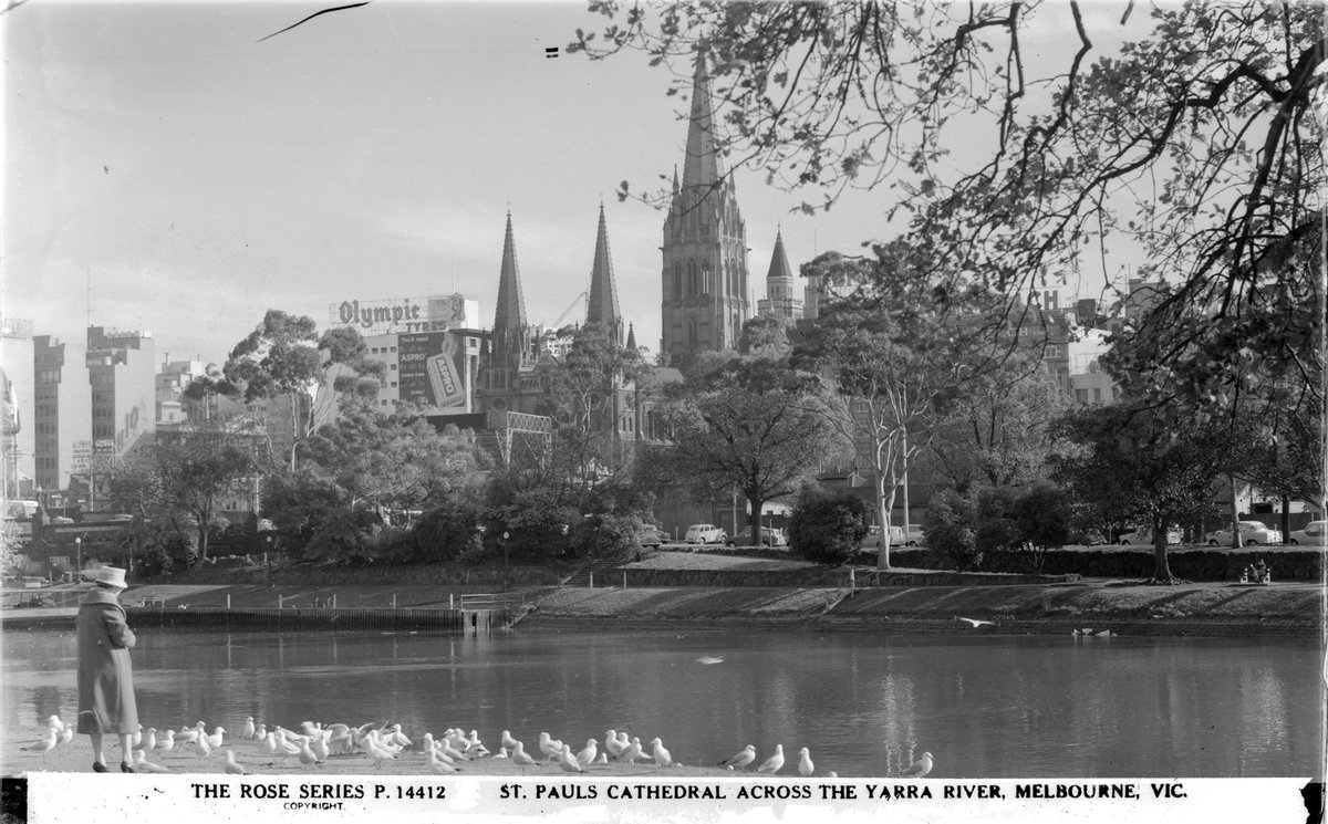 ST. PAUL'S CATHEDRAL, ACROSS THE YARRA RIVER, MELBOURNE, VIC, Melbourne City (1920–54)