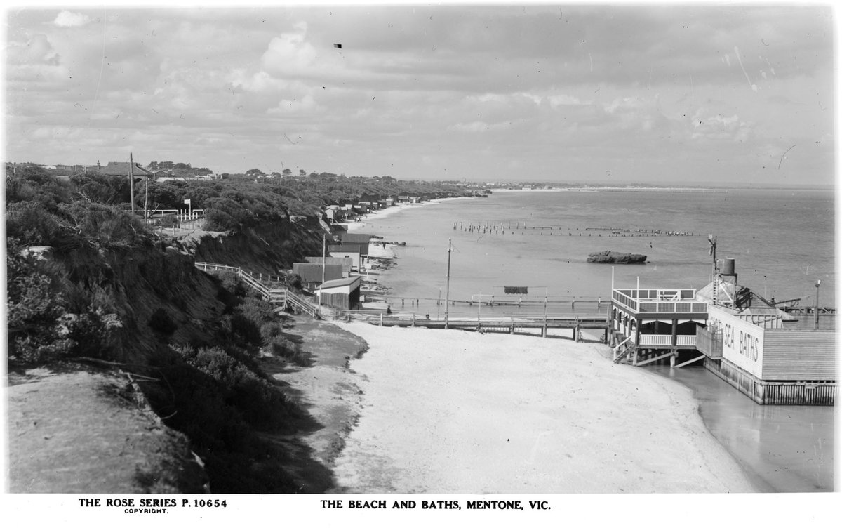 THE BEACH AND BATHS, MENTONE, VIC (1920–54)