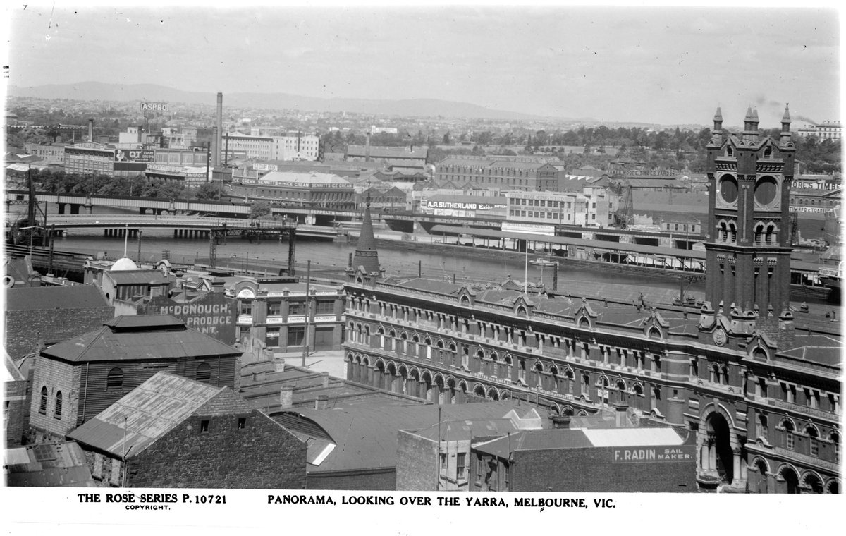 PANORAMA LOOKING OVER THE YARRA, MELBOURNE, VIC, Yarra River (1920–54)