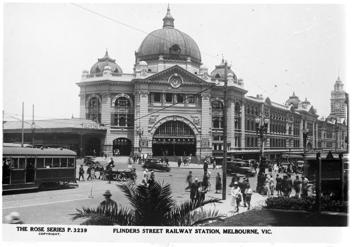 FLINDERS STREET RAILWAY STATION MELBOURNE, VIC, Melbourne City (1920–54)