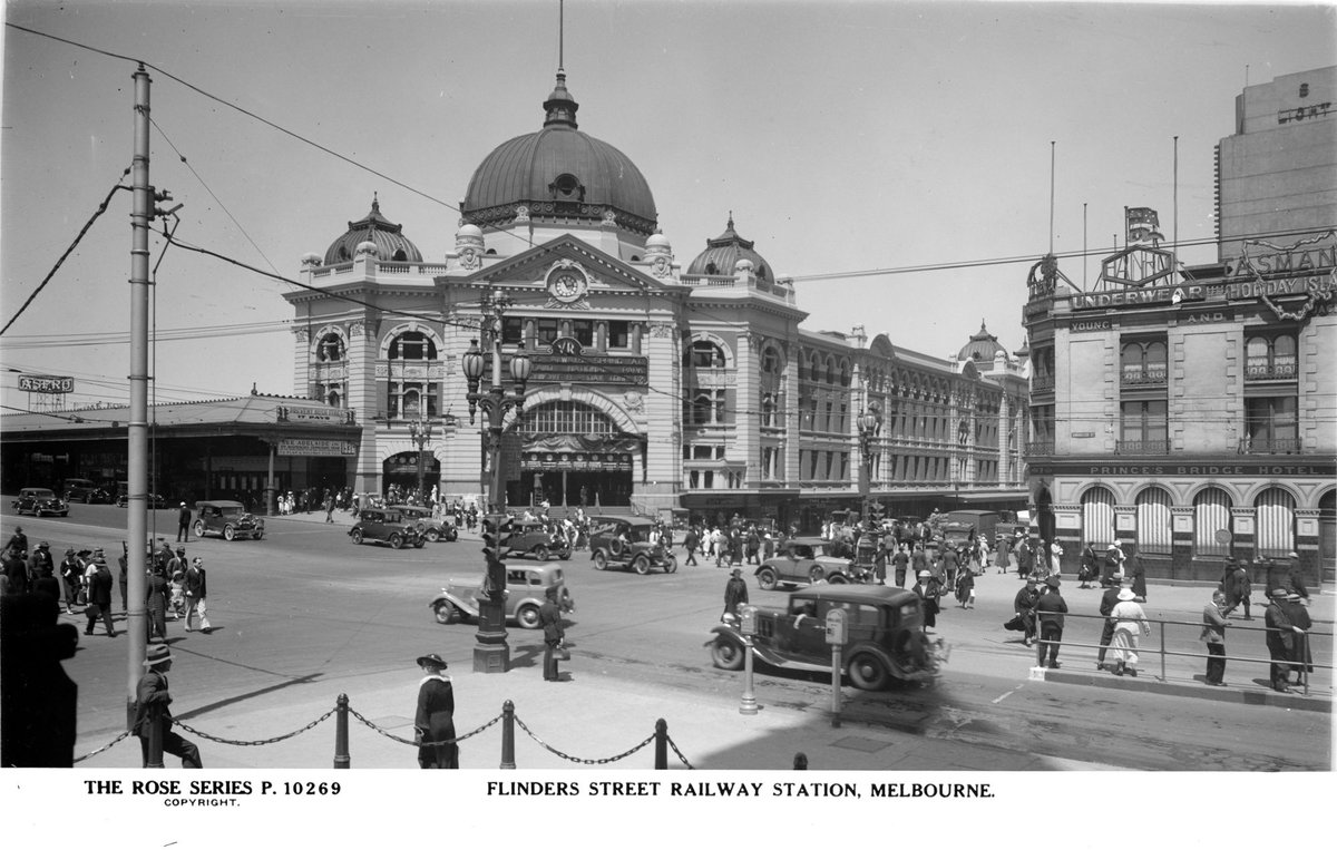 FLINDERS STREET RAILWAY STATION, MELBOURNE, VIC, Melbourne City (1920–54)