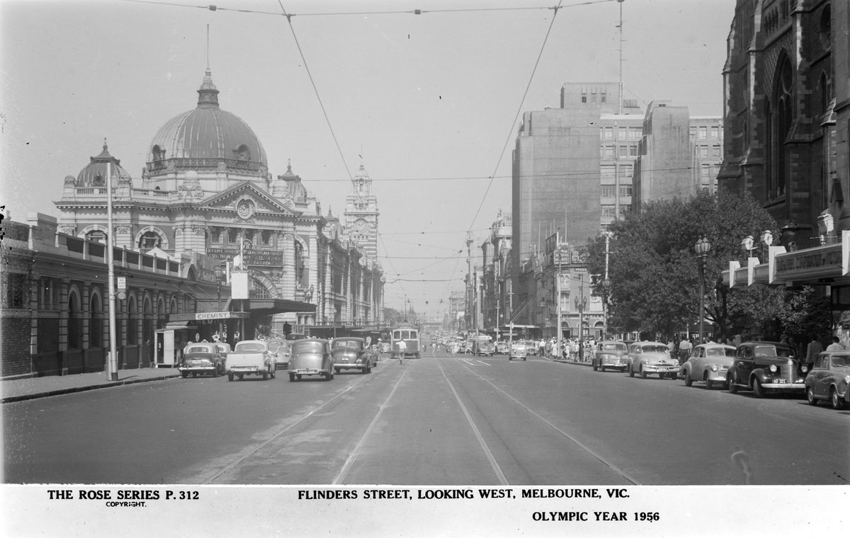Flinders Street, Looking West, Melbourne, Vic, Melbourne City (1920–54)
