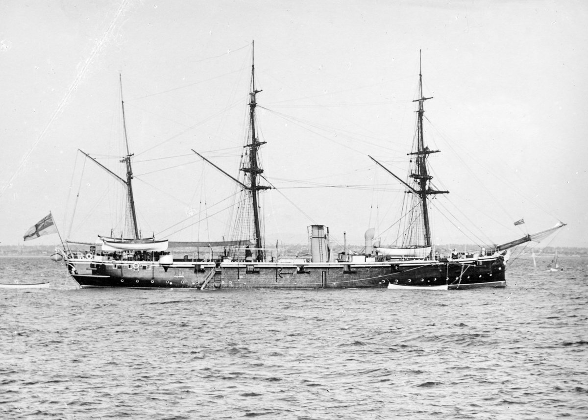 HMS Pylades, Hobsons Bay, 1895, Port Phillip Bay