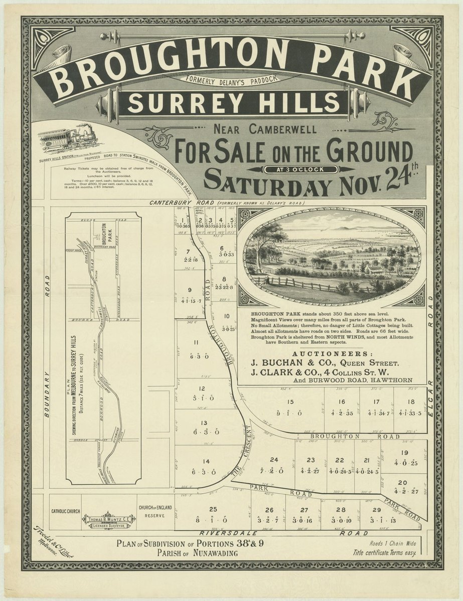 Broughton Park, Formerly Delany's Paddock, Surrey Hills (1888)