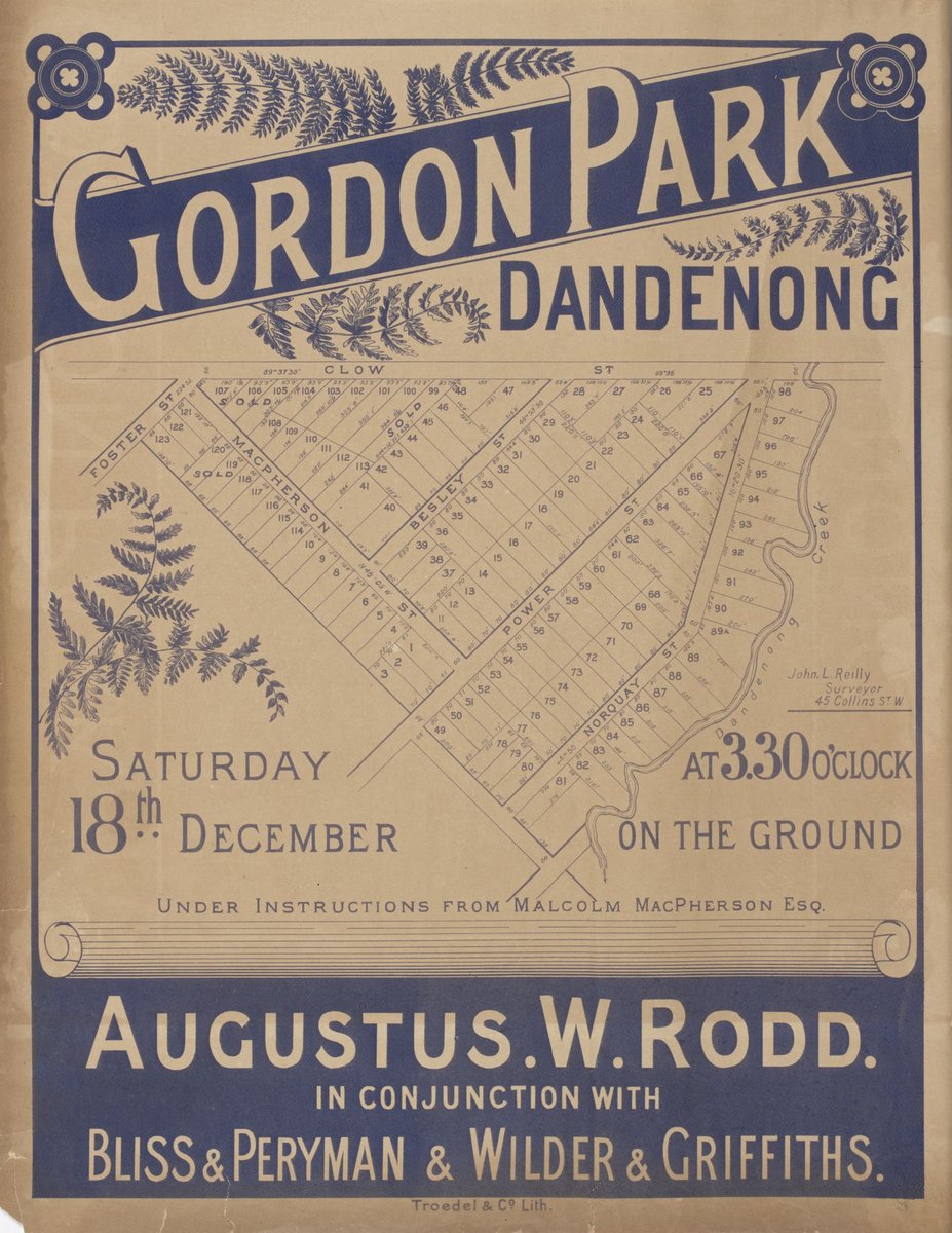 Gordon Park Dandenong [Auction notice] (1886)