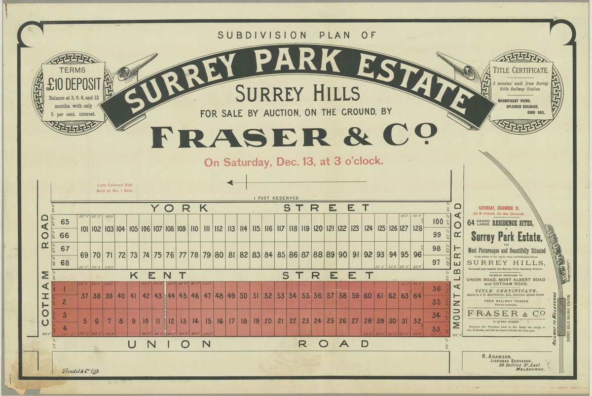 Surrey Park Estate, Surrey Hills [Auction notice] (1880–90)