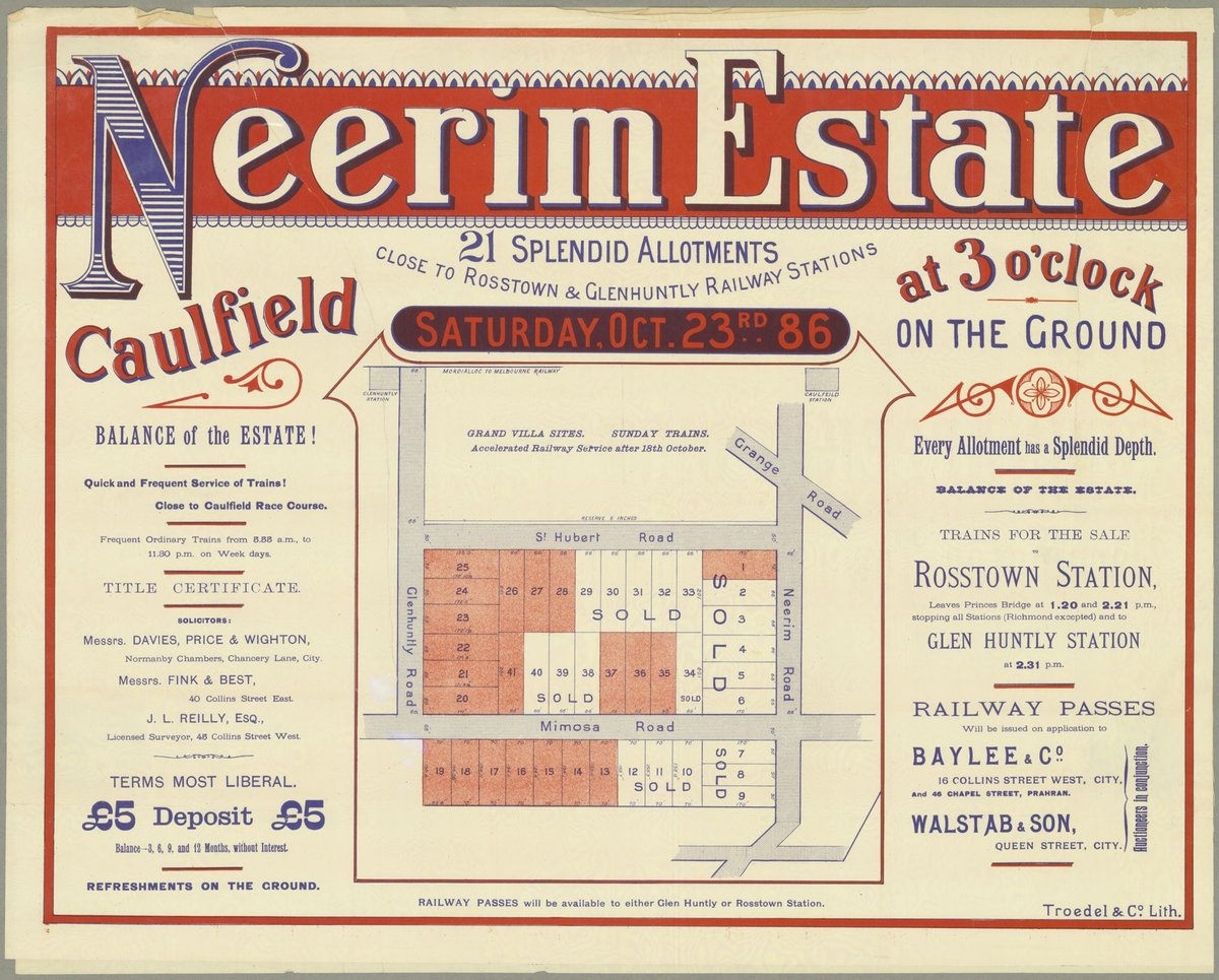 Neerim Estate, Caulfield [Auction notice] (1886)