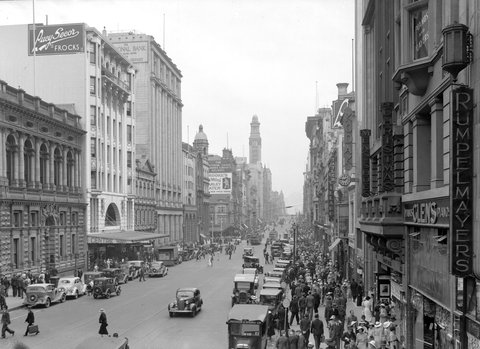 Collins Street, Melbourne, 1945–54