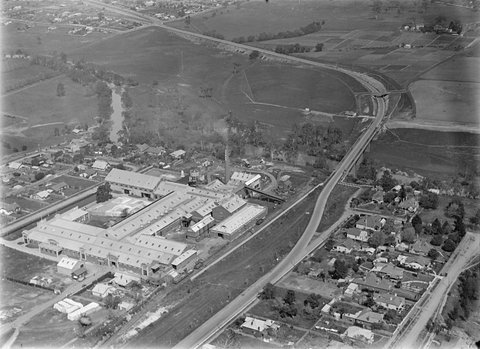 Australian Paper Manufacturing mill (APM) at Fairfield, c. 1945