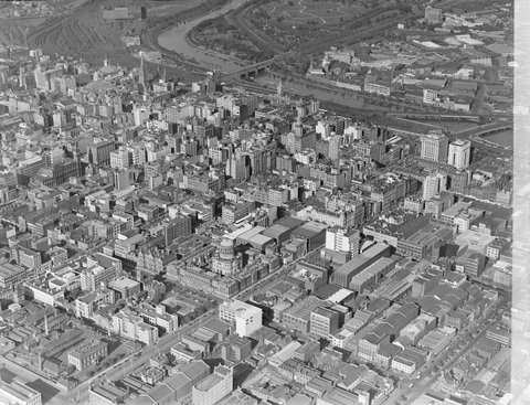 Looking over City of Melbourne towards south east, c. 1945