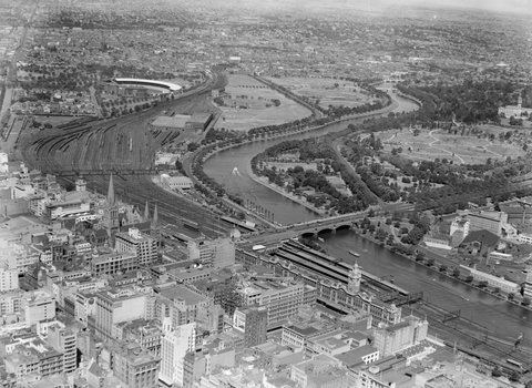Aerial View of Melbourne, 1945–54