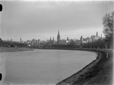 City Skyline & River, Melbourne, 1947