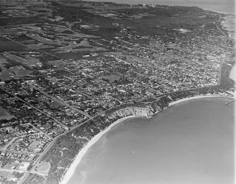 Black Rock and Beaumaris area including golf courses and coastline, 1935–41