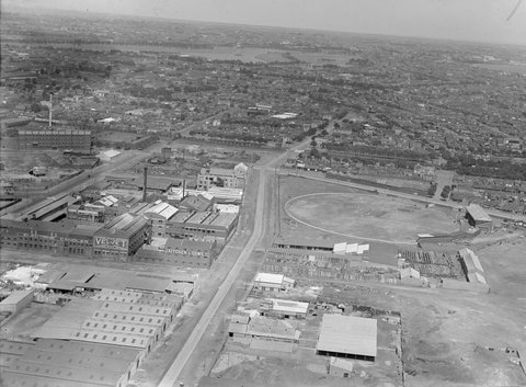 Factories of J. Kitchen & Sons, manufacturers, in area bounded by Ingles, Munro and Boundary Streets, Port Melbourne, 1939