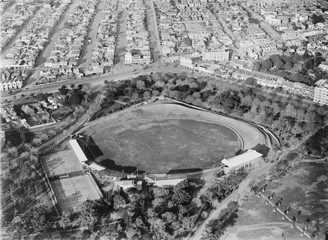 St. Kilda Junction, showing Junction Oval and tennis courts, 1929