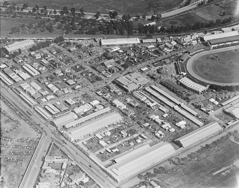 Royal Agricultural Society of Victoria Show Grounds, Ascot Vale, possibly during Melbourne Show, 1930–48