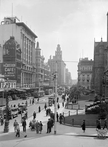 Swanston Street, Melbourne, 1945–54