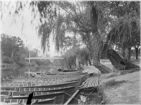 Studley Park - Boats on the Yarra, 1930s