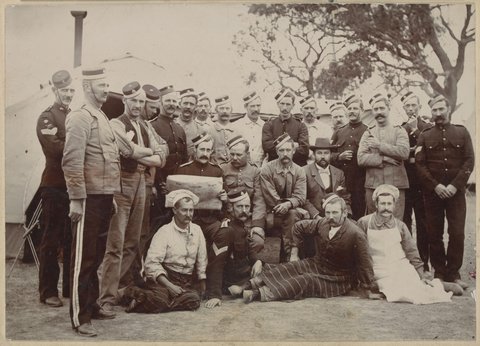 Portion of Army Service Corps at the Melbourne Show Grounds, May 1901