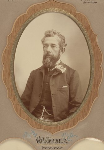 Presented to W. H. Gardner, Treasurer of the Melbourne and Suburban Bread Carters Association 1897-'98, c. 1898