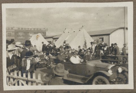 Will Booth just arrived with Frank from the Prinz Ludwig Port Melbourne, Victoria, 1919