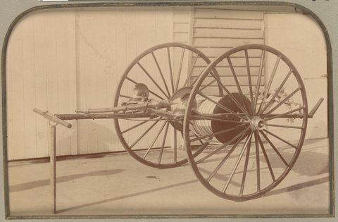 Presented to G. Butlin on disbandment of the Footscray Volunteer Fire Brigade, 1891