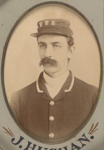 Presented to G. Butlin on disbandment of the Footscray Volunteer Fire Brigade, 1891