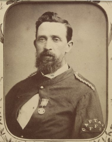 Presented to Captain Hugh Morris by the members of the Footscray Volunteer Fire Brigade, 1884