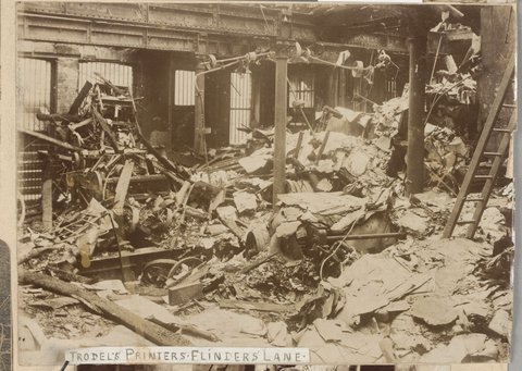 Eight images related to the Metropolitan Fire Brigade, Melbourne, 1899–1920