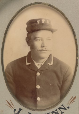 Presented to G. Butlin on disbandment of the Footscray Volunteer Fire Brigade, 1891